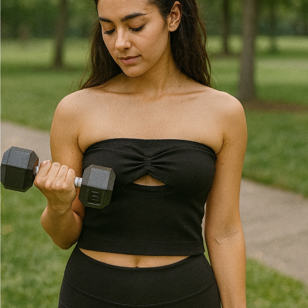 #456 Urban Outfitters Black Ribbed Top